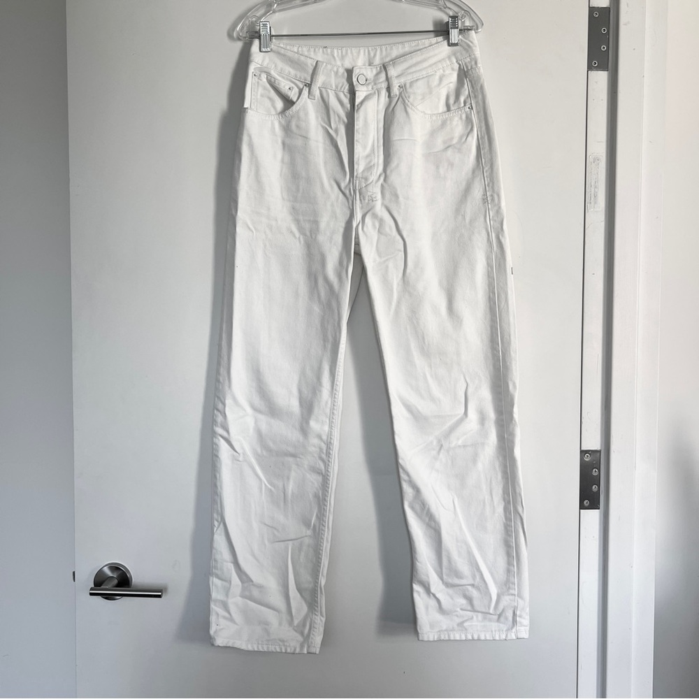 Ksubi white boyfriend fit straight leg jeans